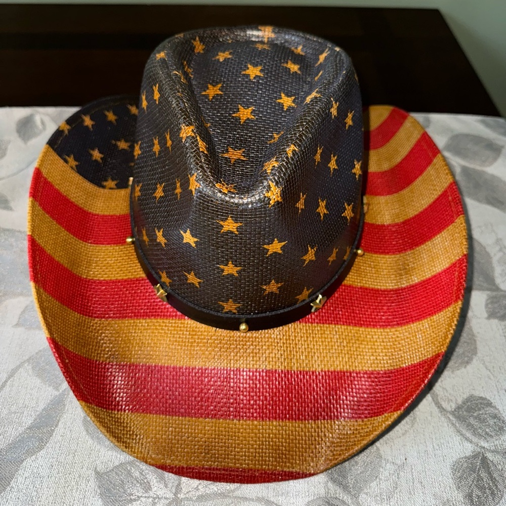 Patriotic Stars and Stripes Cowboy Hat